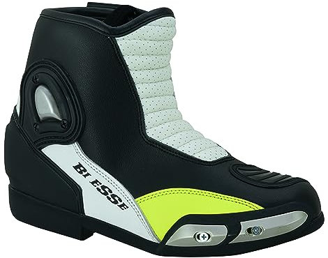 BI ESSE Scarpe da Moto Stivaletti in Pelle Traforato con Slider (Numeric_40)