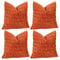 Sungeek 4er Set Kordsamt Kissenbezüge, Dekorativ Zierkissenbezüge Weich Kissenbezug Dekokissen Sofakissen Couchkissen Deko Bezug Kissenhülle für Sofa Schlafzimmer Wohnzimmer (Rost, 45x45 cm)