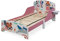 Relaxdays Kinderbett, HBT 60 x 94 x 143 cm, Kleinkindbett mit Ablage, Rausfallschutz, Lattenrost, Superheldin, MDF, bunt
