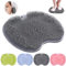 Fußbürste für die Dusche, Rutschfestes Silikon Massage Pad, Wäscher Massagegerät Dusche mit Rutschfesten Saugnapf, Reinigt, Peeling, Fußkreislauf Entlastet müde Füße Ohne Bücken (Grau)