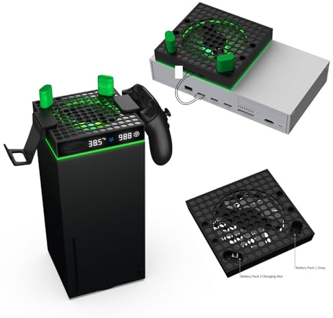 Convient pour Xbox SeriesX/S Ventilateur de Refroidissement Hôte, pour Xbox Série Refroidisseur de Console Contrôleur Pile Debout Charge Rack de Contrôleur de Jeu