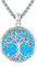 Eusense Baum des Lebens Anhänger Halskette 925 Sterling Silber Baum des Lebens Halskette Kette Schmuck Geschenk für Frauen Mädchen