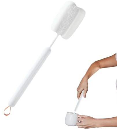 Teksome Cepillo para biberones,Cepillo para biberones - Cepillo para Botellas | Esponja de Limpieza con Mango Largo, Estropajo para biberones, Platos limpios Que no Rayan, Botellas de