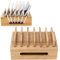 NYSUZHOUJI Stazione di ricarica Bamboos per più dispositivi, organizer per tablet portatile, staffa semplice ed elegante per il soggiorno dell'home office.