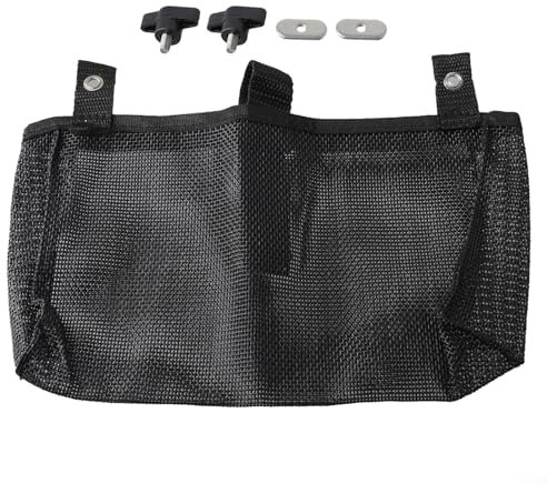 Black Nylon Mesh Storage Bag Gear Accessory Pouch Organizer for Marine Boat Yacht for KAYAK Canoe, Marine Boat Mesh Bag Accessories