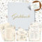 colortouch Gästebuch Hochzeit 100 Blanko Seiten mit Sticker, Hochzeitsspiel mit 70 Aufgaben, 50 Hochzeitsquiz, 52 Postkarten mit Fragen zum Ausfüllen, 10 Blatt Hochzeitsaufkleber, 50 St Tischkarten