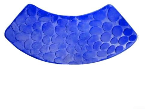 Tappeto Curvo Bagno Per Doccia Solido e Morbido per Bagni Angolari Vari Colori (Blu Royal)