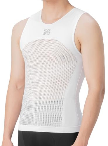 ROCKBROS Camiseta Interior Ciclismo para Hombre Ultraligero, Camiseta Deportiva sin Mangas de Verano Transpirable Secado Rápido, Ropa Interior Bicicleta Running, M-XXL
