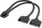Akasa Adattatore CPU Dual SATA a 8 pin, splitter CPU 8 pin (4+4), 18 AWG, EPS Converter Adapter Extension Sleeved Cable, Convert 2 SATA CPU a scheda madre 8 pin, 15 cm, nero, AK-CBPW33-15