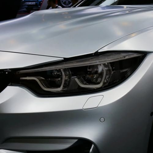 2 Stück Autoscheinwerfer-Schutzfolie, geräucherter schwarzer Tönungsfolie, Vinyl, transparenter TPU-Aufkleber, für BMW M3 E90 E92 E93 F80 2007-2018