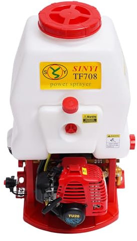 TouTToNG Benzin Drucksprüher Motorsprüher Rückensprühgerät, 20L Hochdruckpumpe Landwirtschaftlich Unkrautspritze 8500 R/min Düngerspritze für Pflanzenschutz kleinen Garten