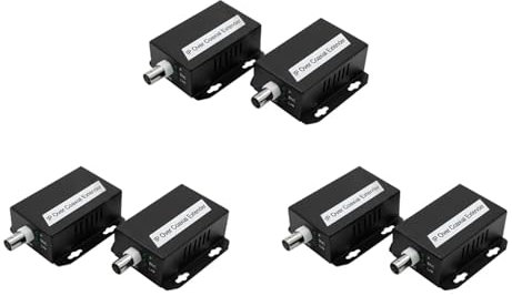 Rfeeuubft 3X Transferencia de Red IP A Extensor Coaxial Desde TransmisióN de Cable de Red A Convertidor Ethernet de LíNea Coaxial de 500 M para CCTV