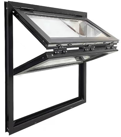 Finestra Finestra Scorrevole per Food Truck, Vetro di Sostituzione per Finestra di Caffetteria In Alluminio, Finestra di Servizio per Rimorchio di Stand di Concessioni per Caffetteria(45x31/109x79cm