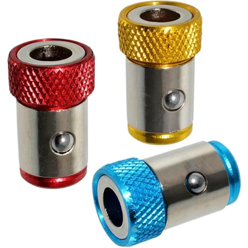 Anello magnetico a testa del cacciavite 3pc per trapano supporto a vite magnetico in lega con magnete forte 3 colori Porta vite portatile Anello