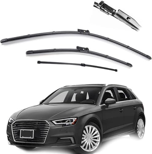 Escobillas Limpiaparabrisas para Audi A3 S3 8V Sportback 2012-2020, Resistente al Desgaste Juego de escobillas limpiaparabrisas Delanteras y traseras