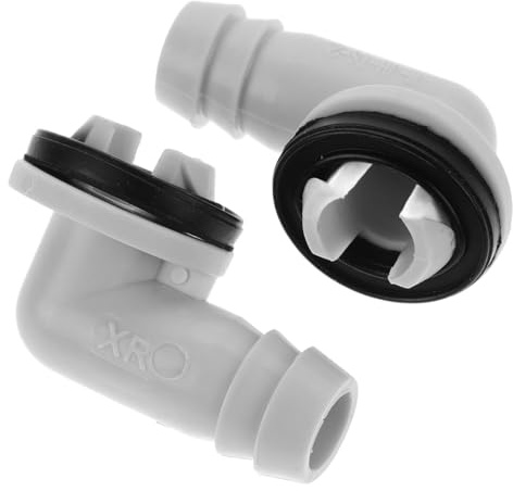 TOGEVAL 2 Pièces Raccord Tuyau Drainage Climatiseur Coudé Fuite Résistant Uv pour Évacuation Condensats Extérieure