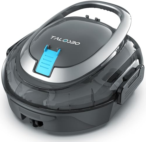 (2026 Upgrade) TALOSBO S2 Poolroboter,Doppelfiltration,Kabelloser Poolsauger Akku, 90 Min Automatische Reinigung mit Selbsteinparkfunktion,Dual Motoren Poolreiniger für Flache Böden Pools bis 75 m²