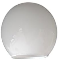 Ersatzglas Lampenschirm Kugel Weiß - Rundes Lampenglas für E14 Fassung Ersatz Lampenschirm für Wandlampe, Deckenlampe Tischlampe & Pendelleuchte - Kugelförmiges Glas Opal Weiß (1x Kugel weiß opal)