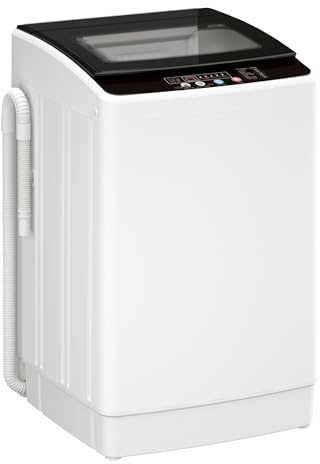 Auertech 35 lbs Washing Machine, Fully Automatic Portable Washer with LED Display, 12 Wash Cycles, 8 Water Levels, Large Capacity Washer and Spin Dryer Combo with Drain Pump for Apartment, Home