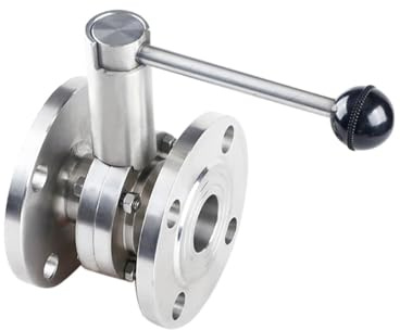 G2 DN50 Edelstahl 304 Sanitär Schmetterling Ventil Flansch OD 155MM Silikon Abdichtung