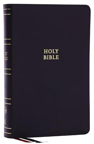 NKJV, Single-Column Reference Bible, Verse-by-verse, Black Bonded Leather, Red Letter, Comfort Print (Thumb Indexed): New King James Version, Black, ... Verse-By-Verse, Red Letter, Comfort Print