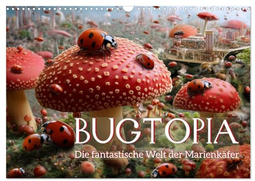 Bugtopia. Die fantastische Welt der Marienkäfer (Wandkalender 2026 DIN A3 quer), CALVENDO Monatskalender: So detailreich kann nur KI träumen - ... der kleinen Krabbler neu. (CALVENDO Kunst)