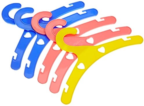 Heless 778 - Puppenkleiderbügel, 5 Stück, Zubehör für den Puppenhaushalt, Blau