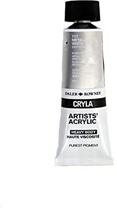 Daler-Rowney Cryla Acrylic 75 ml Metallic White Imit, Professional Artists