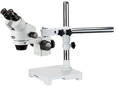 3.5X-45X Stereo Zoom Microscope with Single Arm Boom Stand