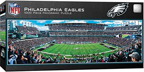 Masterpieces 1000 Piece Sports Jigsaw Puzzle - NFL Philadelphia Eagles Center View Panoramic - 13x39