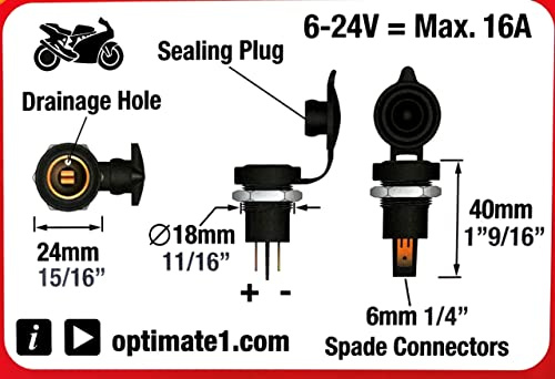 Optimate =SAE78 DIN Anschlussstecker 12V female