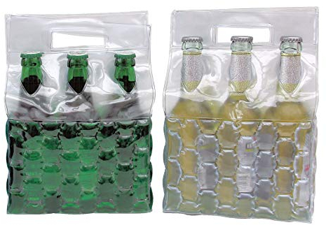 2 botellas Enfriador Sixpack M Gel Verde Y Vino Blanco enfriador Congelar 14329