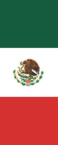 U24 Fahne Flagge Mexiko im Hochformat Premiumqualität 150 x 400 cm