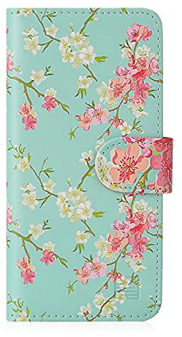 32nd Floral Series - Design PU Leather Book Wallet Case Cover for Samsung Galaxy J3 (2016), Designer Flower Pattern Wallet Style Flip Case With Card Slots - Spring Blue