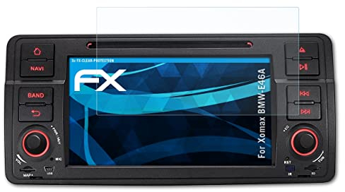 atFoliX Schutzfolie kompatibel mit Xomax BMW-E46A Folie, ultraklare FX Displayschutzfolie (3X)
