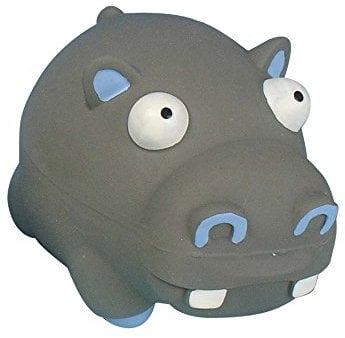 ICA dwl102 Spielzeug Nilpferd grau mit Sound Latex für Hunde