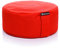 BODYMATE Yogakissen rund 31cm Durchmesser 13cm hoch Rot mit Buchweizen-Spelz Füllung – Maschinenwaschbarer Bezug aus 100% extra Dicker Baumwolle – Meditationskissen – Sitzkissen