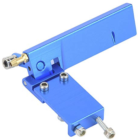 RC Boat Rudder, Aluminum Rudder with Water Pickup for Remote Control Electric/Methanol Boat Model (Blue, 95mm)