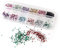 Nail Rhinestones - Nail Art - Applications for Decoration with uv Acrylic Gel - Pack of 3600 Glitter - 1.5 mm - 12 Colors - Christmas and Birthday Gift idea
