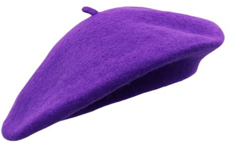Umeepar Damen Wolle Französischen Baskenmütze, Einheitsgröße, Violett