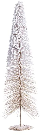 BIZZOTTO Árbol de Navidad con forma de cono nevado Champagne Mini árbol con nieve artificial (60 cm H)