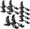 EVADOW 10PCS 4001-Style Black Toggle Latch Clamp, Heavy Duty Adjustable Toggle Clamp, 330lbs Holding Capacity Toggle Pull Latch Clamp Qiuck Release Toggle Clamp for Door, Toolbox, Smoker Lid