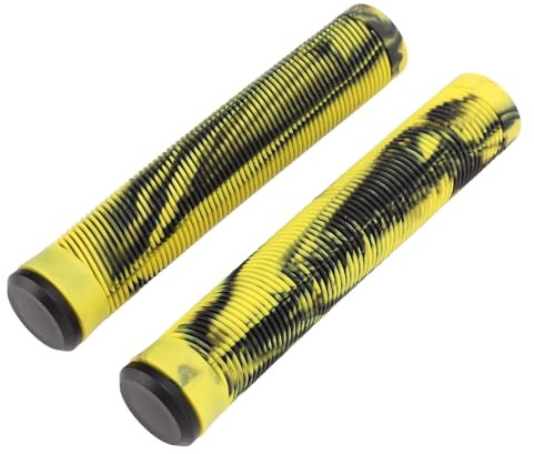 Alomejor Fahrradlenkergriffe 1 Paar 16cm Fahrradgriffe TPE Gummi Ersatz Fahrradgriffe 22.2mm / 0.9in(Gelb Schwarz)