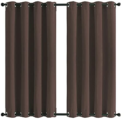 MENGH Outdoor Vorhang Gartenlauben 274x220cm, Wasserabweisend Wetterfest UVschutz Blickdicht Outdoor Gardine für Gartenlaube & Pavillon - braun 1 Stück