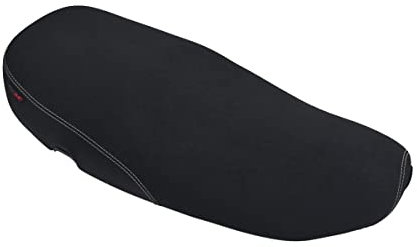 Sitzbankbezug kompatibel mit Piaggio Vespa LX 50/150 2007-2010 schwarz mit weißen Nähten