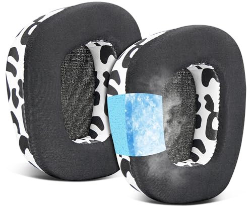 SOULWIT Cooling-Gel Earpads Replacement for Turtle Beach Stealth 600 Gen 2 USB/MAX, 600 Gen3 PC/PS/XB, 500 XB Wireless Headset, Ear Pad Cushions with Noise Isolation Foam - Snow Leopard