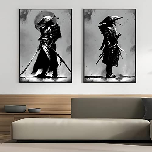 LXTOPN 2-teiliges Anime Samurai Poster japanische Wandkunst Dekor Druck Bild Gemälde für Wohnzimmer Schlafzimmer Dekoration,Rahmenlos(30 * 40cm)