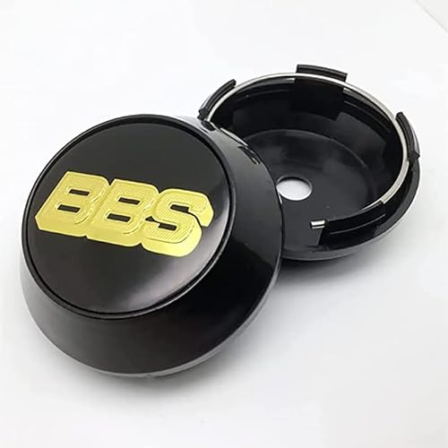 4 pièces Voiture Cache Moyeux pour BBS 60MM, Centre de Jante Capuchons Décoration Accessoires,B