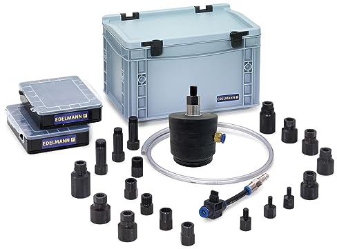 Edelmann Pneumatischer Diesel Injektor Abzieher Einspritzdüsen Werkzeug Druckluft Satz + Adaptersatz