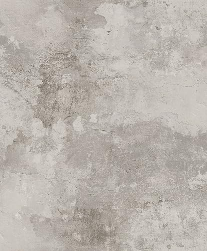 Vliestapete Used-Look Putz Optik Risse Einfarbig Beige Grau A63102